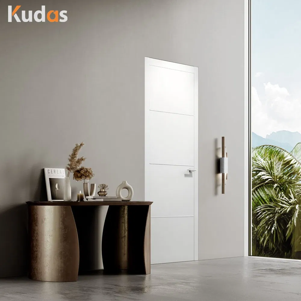 Kudas Modern Latest Design Wooden Melamine Hotel Door Interior Room Door