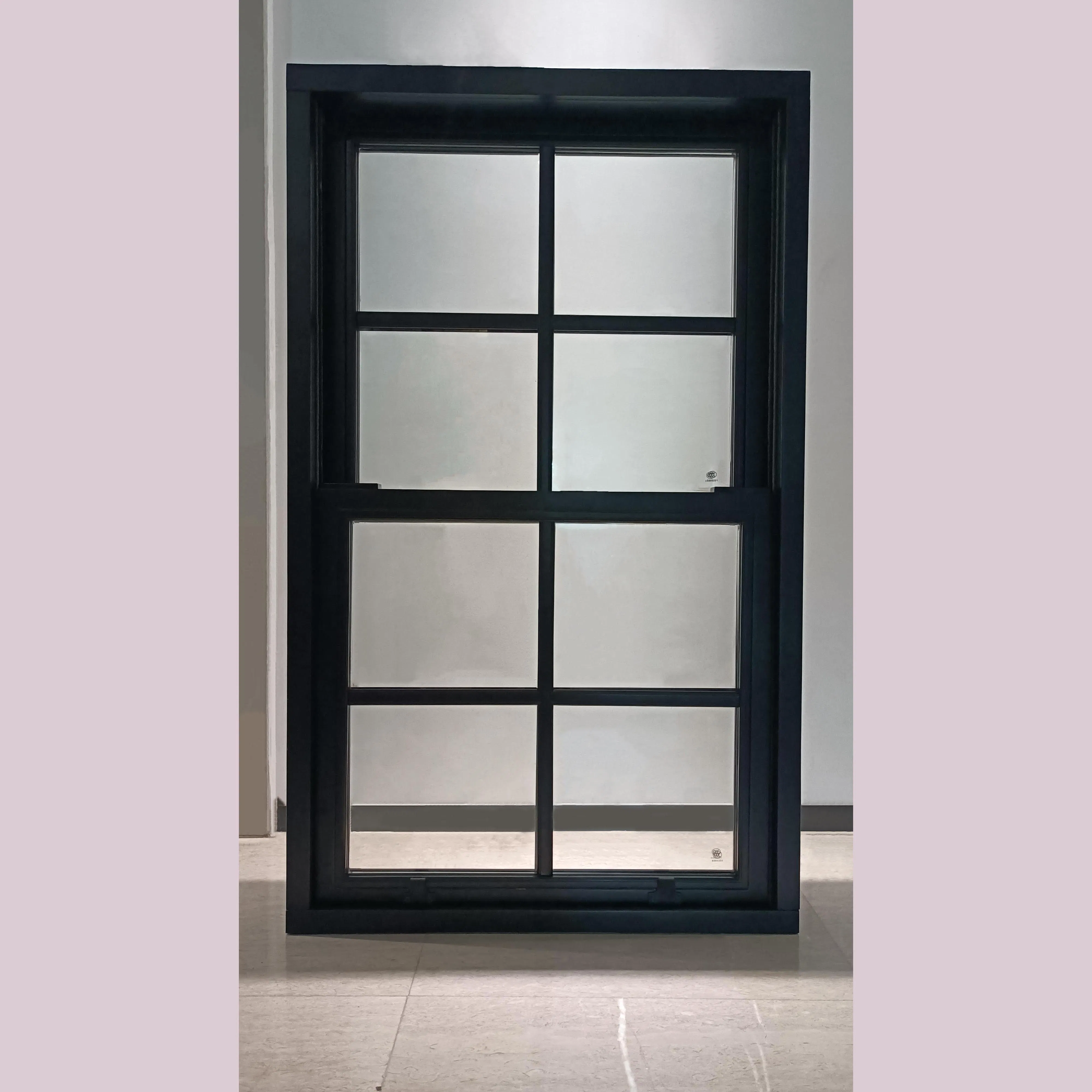 Tilt Hurricane Soundproof Black American Standard Wooden Double Hung Windows, American Style Hung Window with Tilt