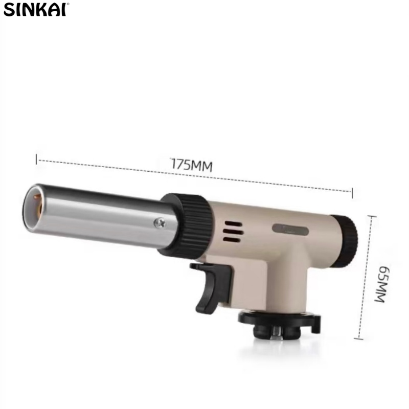 Flame Gun Blow Gas Torch Fire Gun Butane for Portable Welding, Outdoor Portable Barbecue Polishing Flame Gun