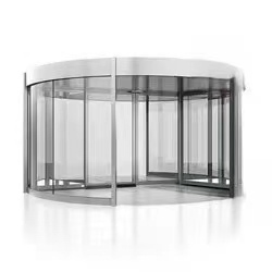 2 Wing 3 Wing Auto Rotate Aluminum Frame Hotel Lobby Two-Flap Revolving Glass Doors
