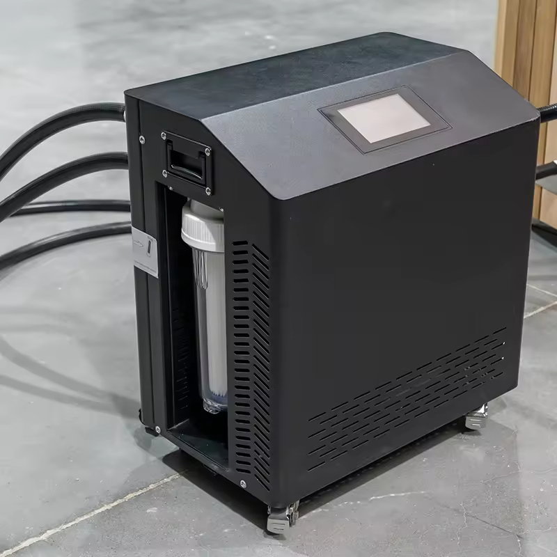 Wood Cold Plunge Pool with Chiller and 1-2 Person Outdoor Ice Bathtub