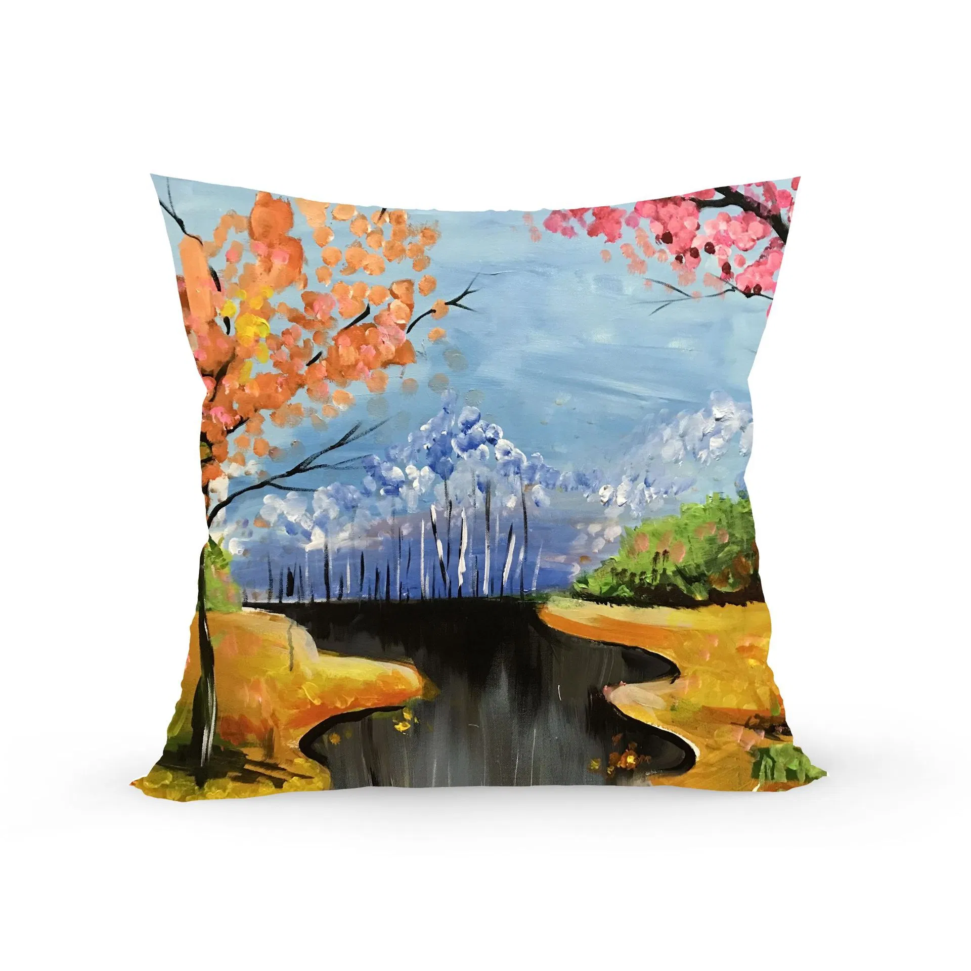 Latest Linen Custom Plant Printing Cushion Cover