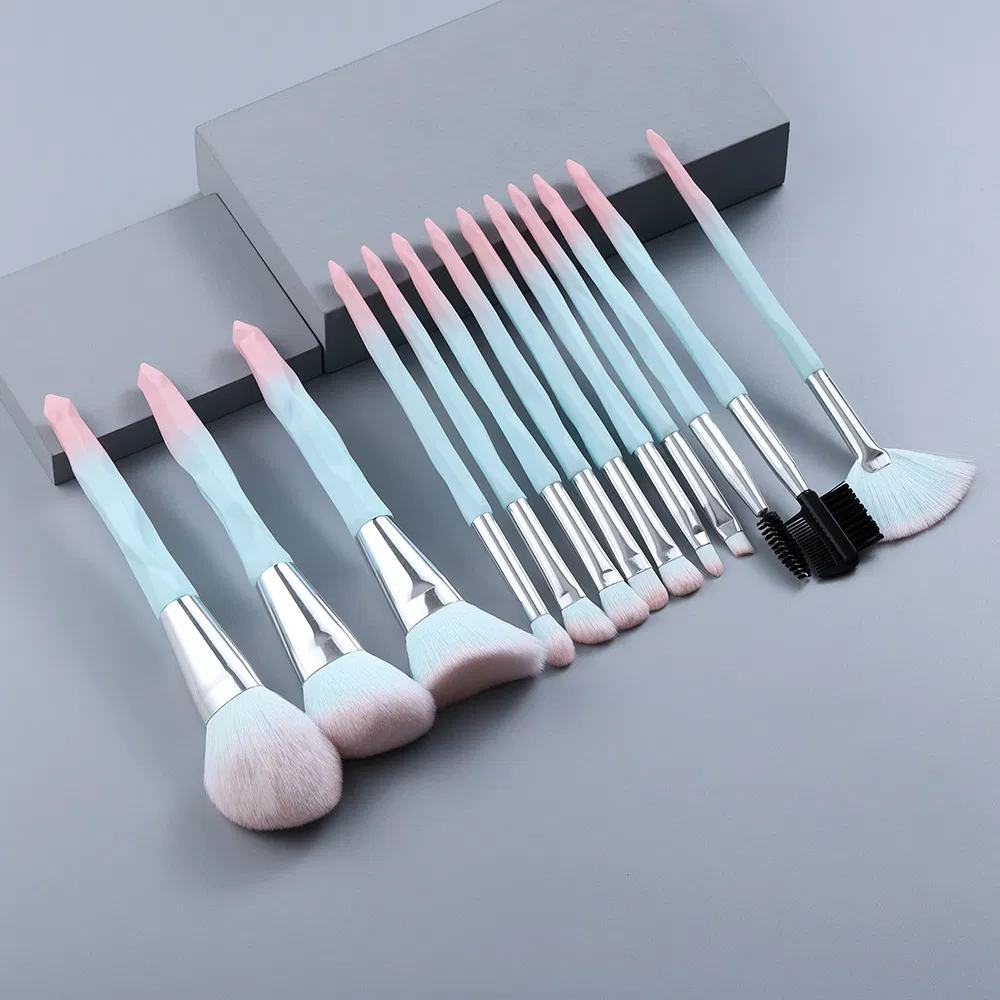 11PCS ABS Plastic Handle Fashion Makeup Brushes Set Foundation Brushes