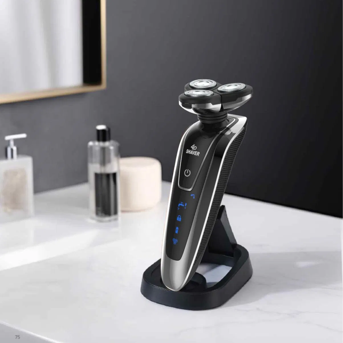 Professional LCD Display Low Noise Cordless Waterproof Hair Shaver