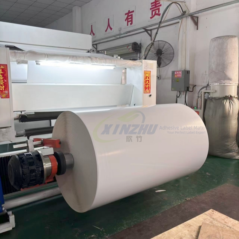 Premium Thermal Synthetic Paper with Frozen Glue Adhesive Rolls