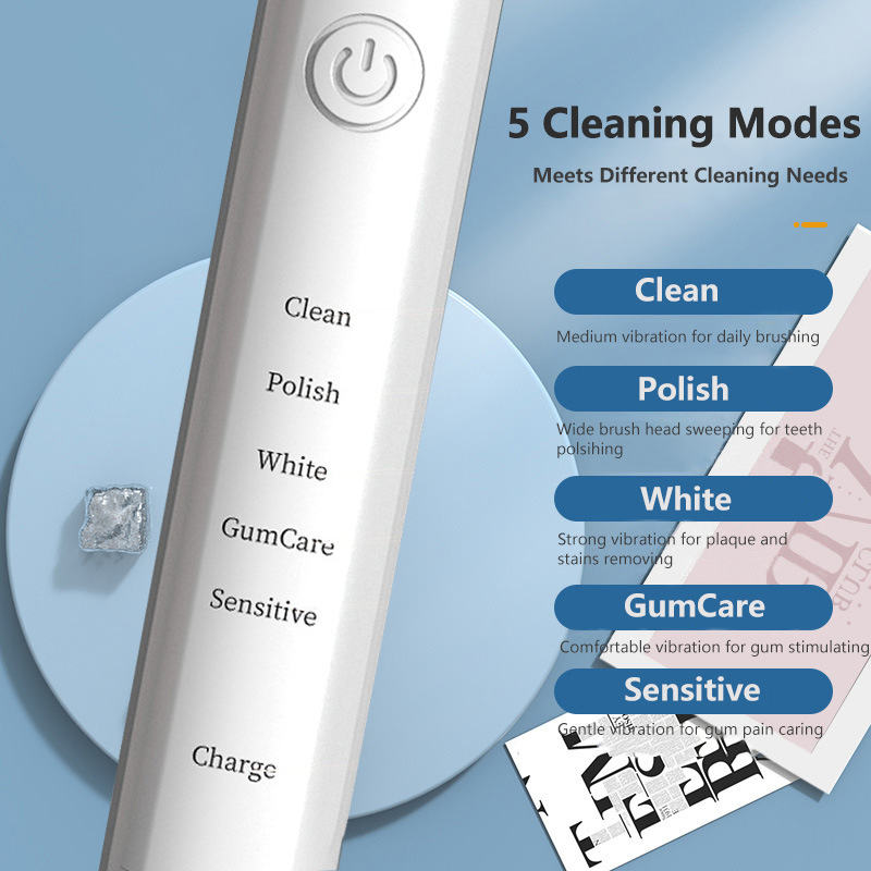 5 Speed Electric Toothbrush USB Charging Fully Automatic Soft Bristle Toothbrush Ipx7 Waterproof