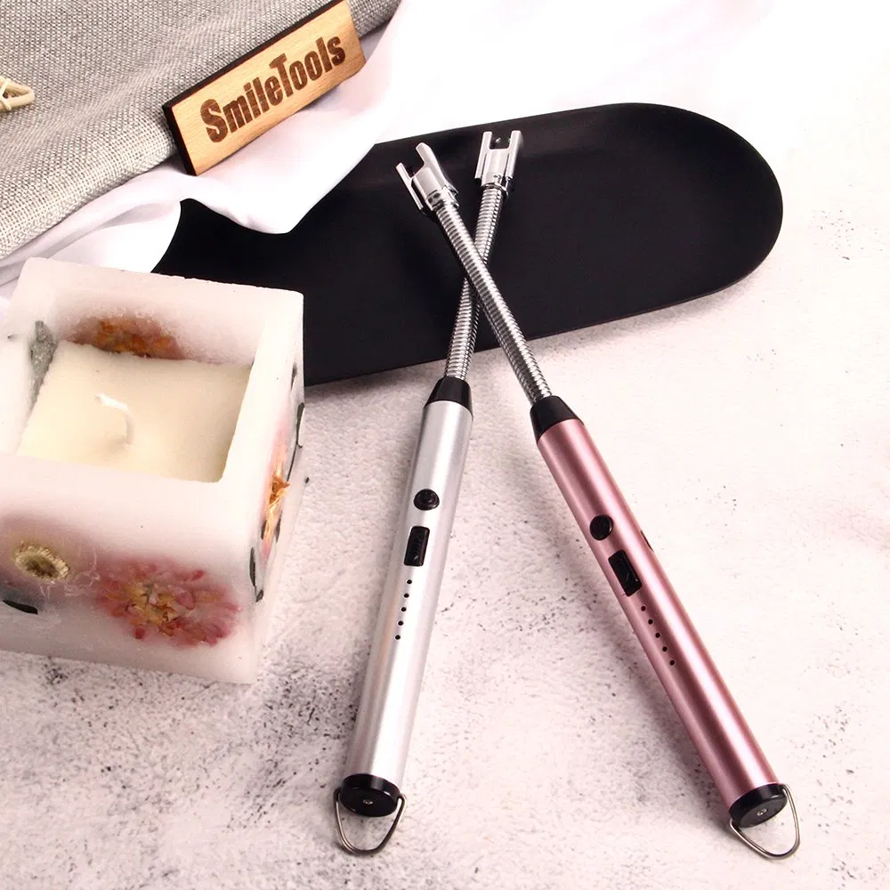 Electric Rechargeable Arc Candle Lighter USB Lighter with Upgraded LED Battery Display Safety Switch