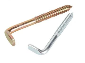 Г-образный саморез с крюком, медное покрытие, 1"/1.5"/0.75"/0.625"