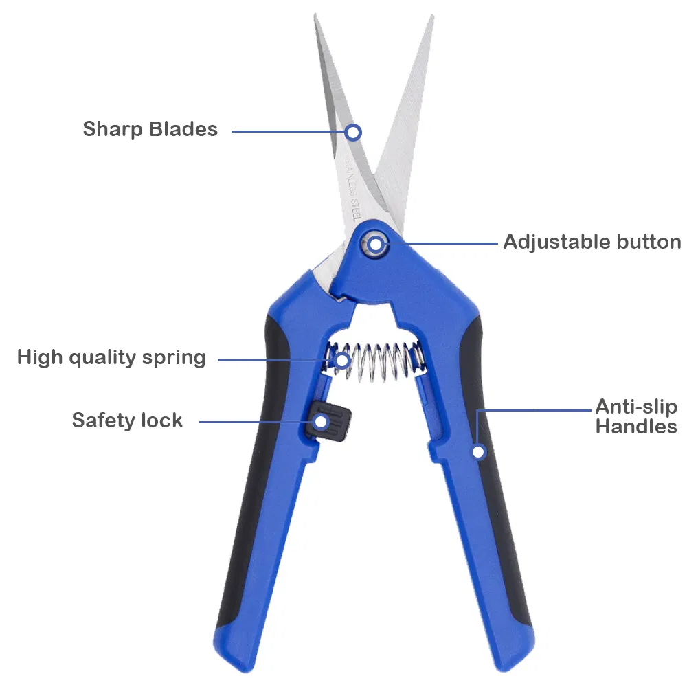 Hydroponic Curved Straight Blade Garden Hand Tool Trimming Scissors
