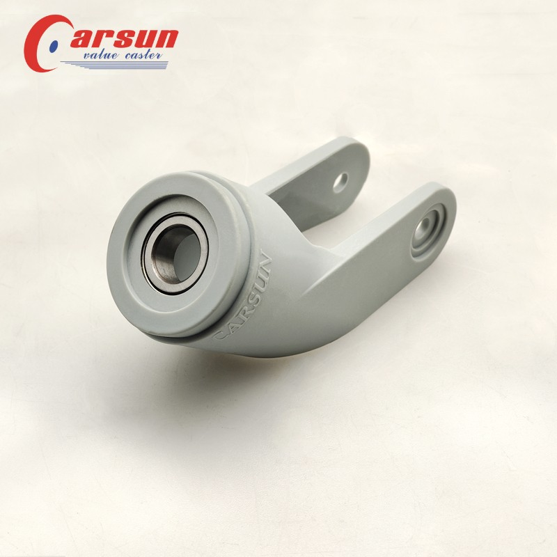 Medical Caster Support Frame All Plastic Caster Support Fork Swivel Wheel Mounting
