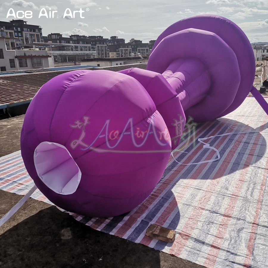 New Arrival 5mh Purple Inflatable Chess with LED Lights for Advertising and Decoration