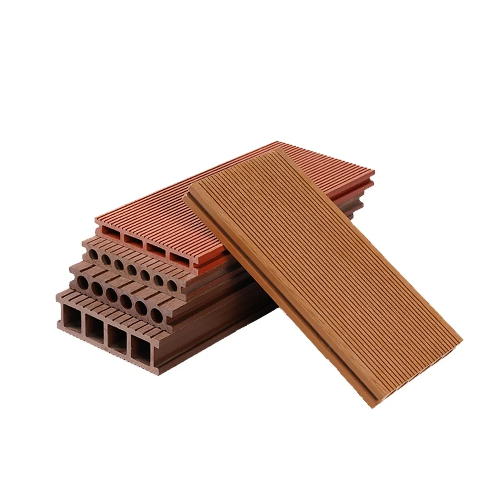 Outdoor Hollow Wood Grain Decking Wood Plastic Composite Decking