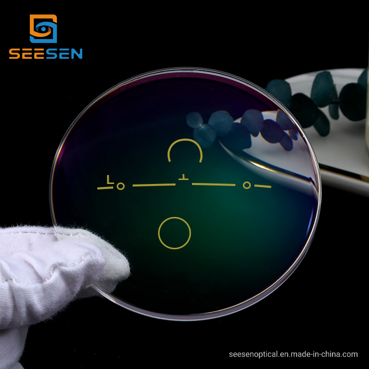 1.56 UV420 Blue Light Blocking Photochromic Progressive Multifocal Lens for Computer Eyeglasses Lens