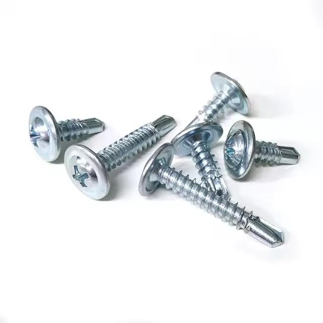 Саморез самонарезающий Truss Head с белым цинковым покрытием
