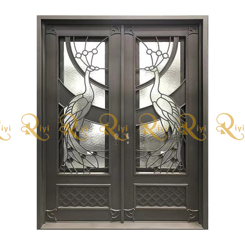 High Quality Safety Iron Main Door Design Single Entrance Front Iron Door