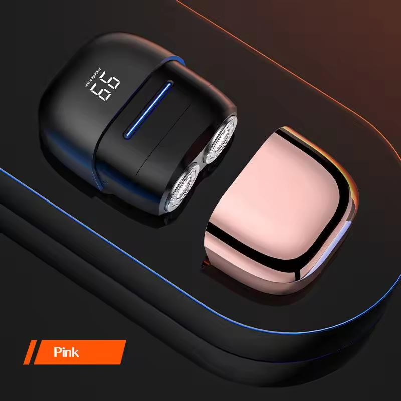 Portable Mini Shaver Double Head Rechargeable Electric Pocket Razor Electric Razor Beard Trimmer Shavers