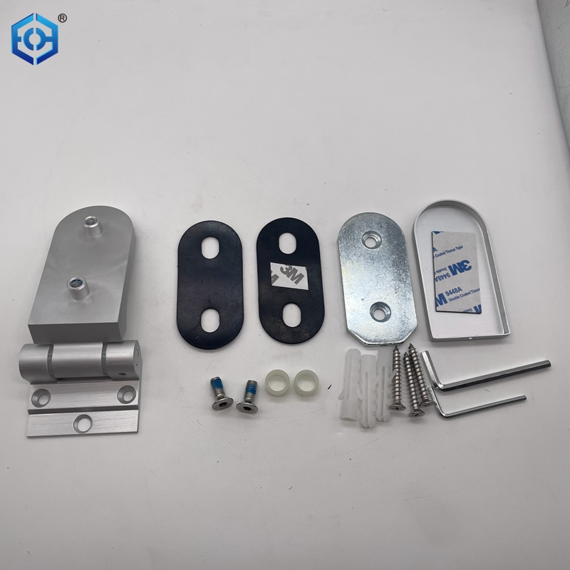 Silver Aluminum Glass to Wall Pivot Hinge for Interior Glass Door