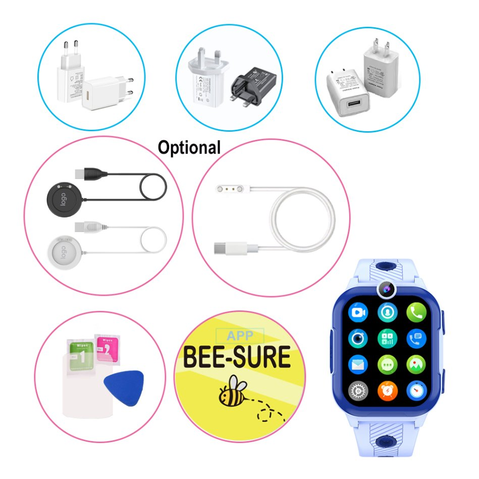 Детские умные часы GPS D36C с видеозвонками, 4G, IP67