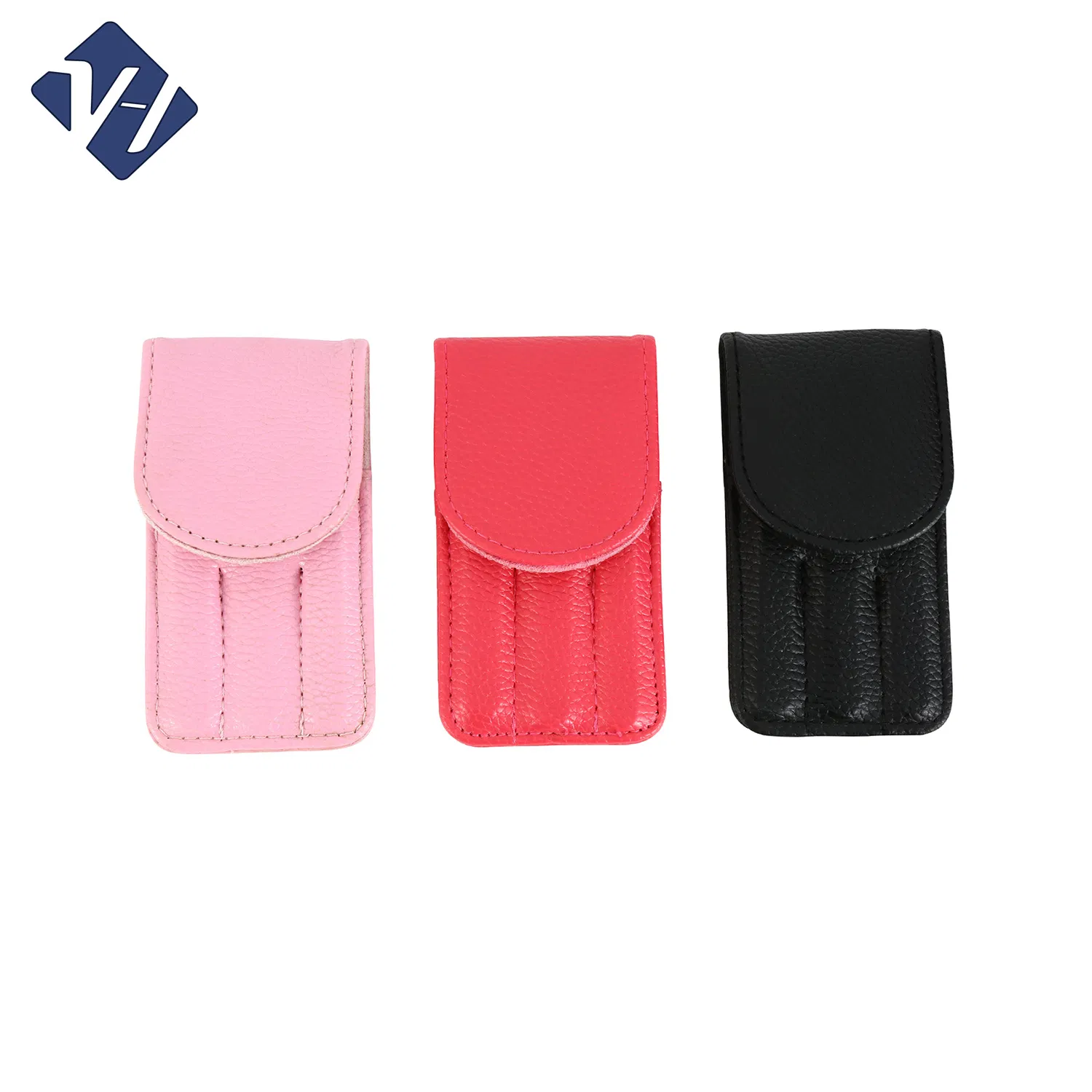 Customized Tweezer Black Pink Slanted Pointed Eyelash Eyebrow Tweezers Set with Case