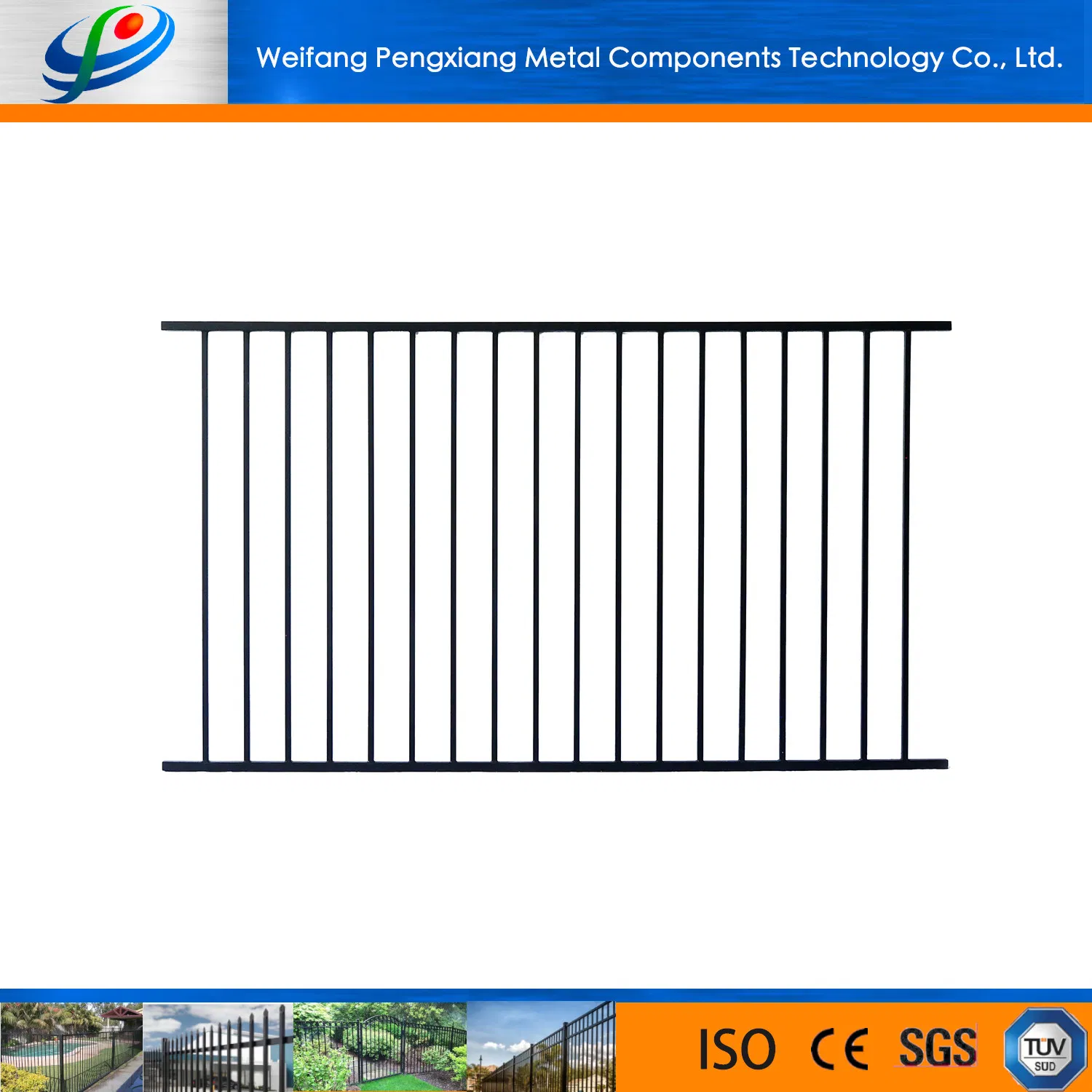 Flat Top Stair /Staircase Aluminum Swimming Pool/Balcony Fence/Fencing FRP Handrail for Home/ Garden