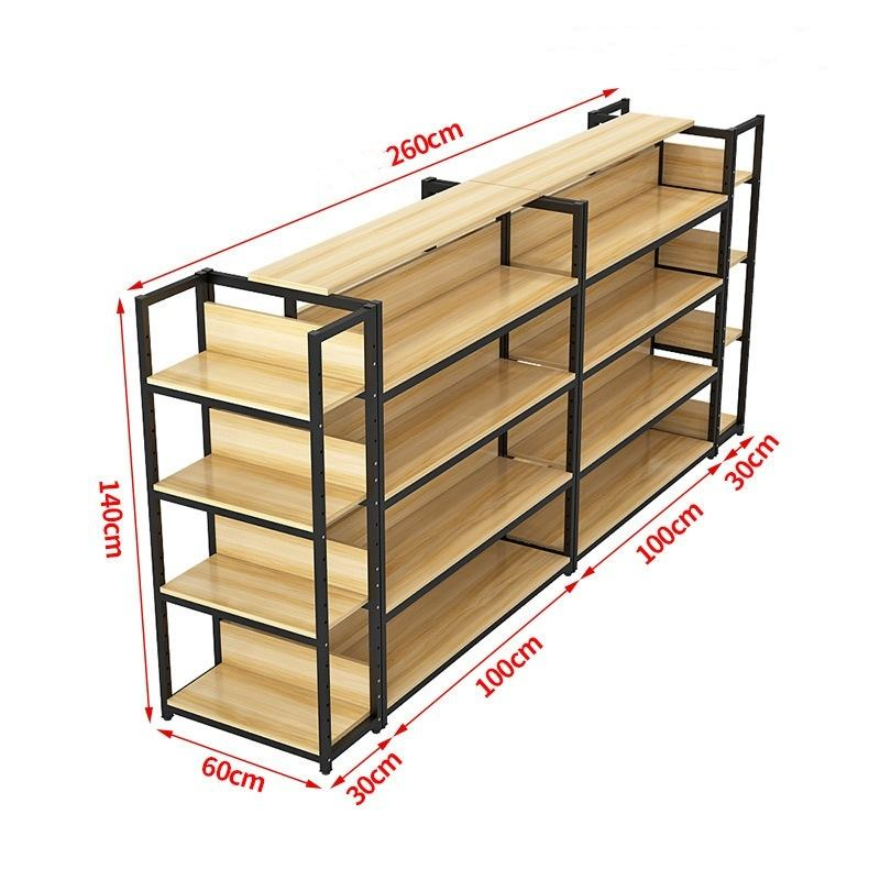 Четырехуровневая кухонная стойка из алюминия и дерева