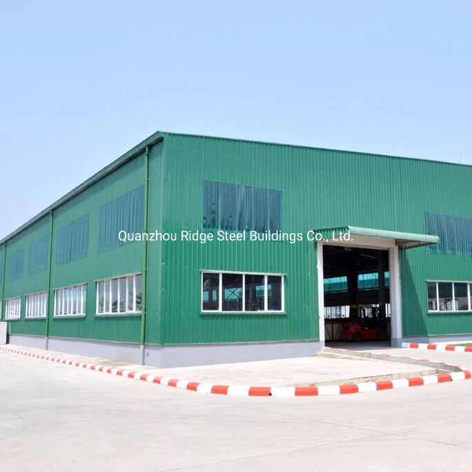 Double Span Ready-Made Design Seismic Brace Prefabricated Steel Structure Workshop