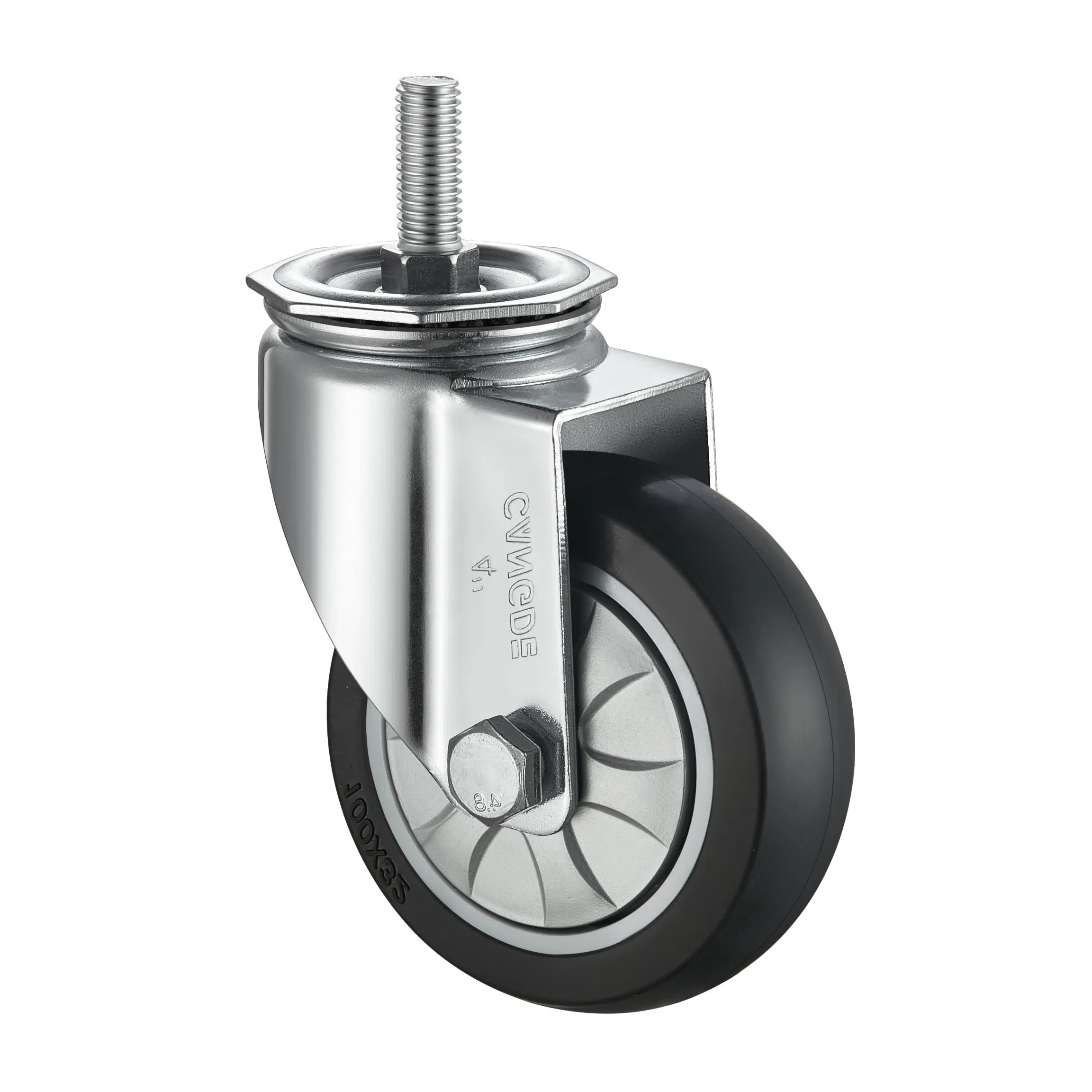 Versatile Caster Wheel with Screw Foot for Supermarket Equipment