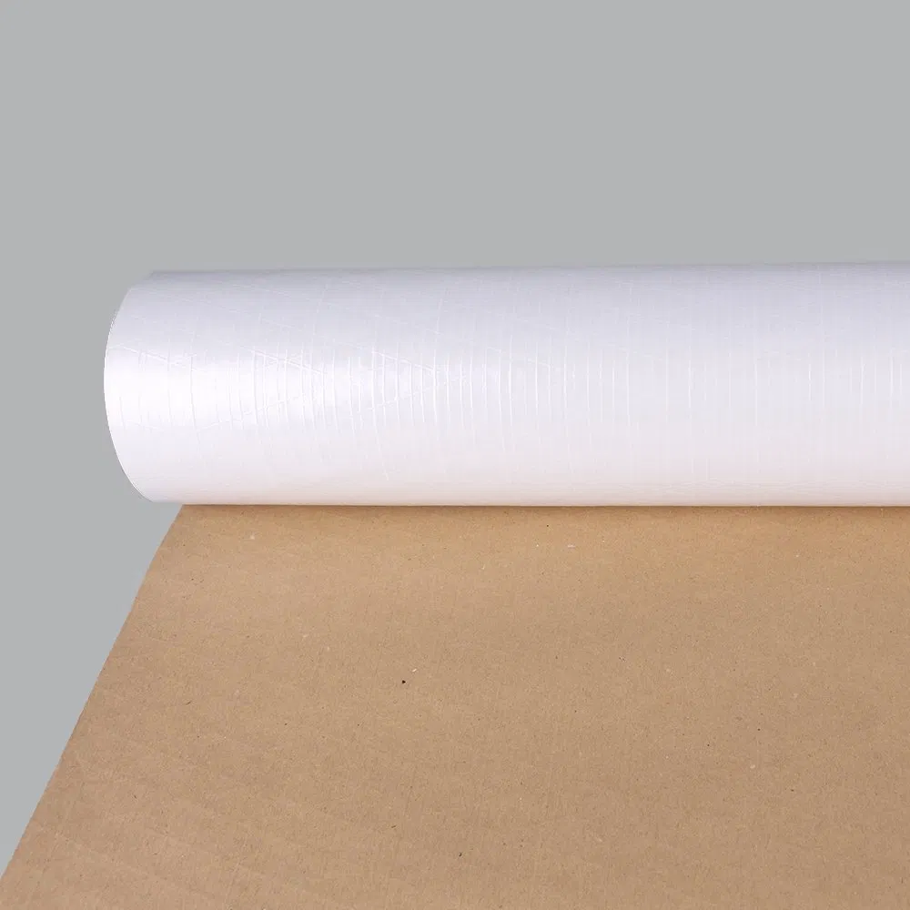 Reinforced White PP Film Scrim Kraft Paper Roll Thermal Insulation