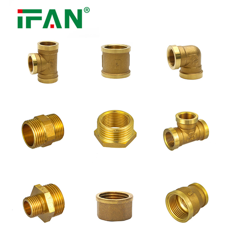 Ifan All Type Brass Pipe Fitting 1/2" Male Male Female Tee Brass Fitting