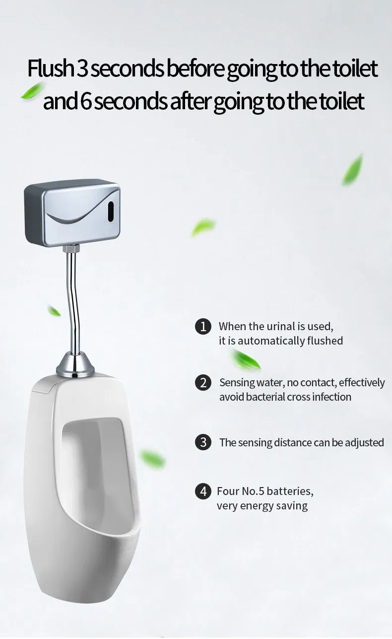 Touchless Toilet Flush Sensor Automatic Infrared Urinal Flush Valve Induction Smart Water Saving Toilet Flusher for Hotel