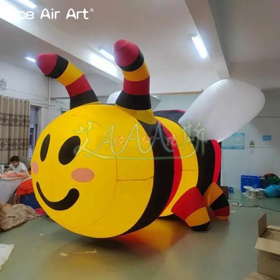 Popular Inflatable Bee Animals Cartoon Model with Free Air Blower for Event Decoration Advertising