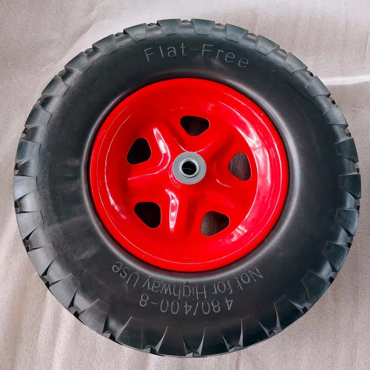 Flat-Free PU Foam Wheel 4.00-8 4.80-8 for 16 Inch Wheelbarrow Wheels