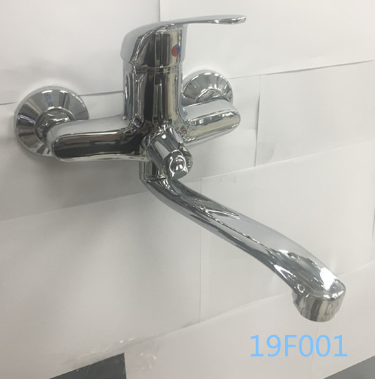 Building Materials Cheap Zinc Mixer Kitchen Faucet Wall Deck