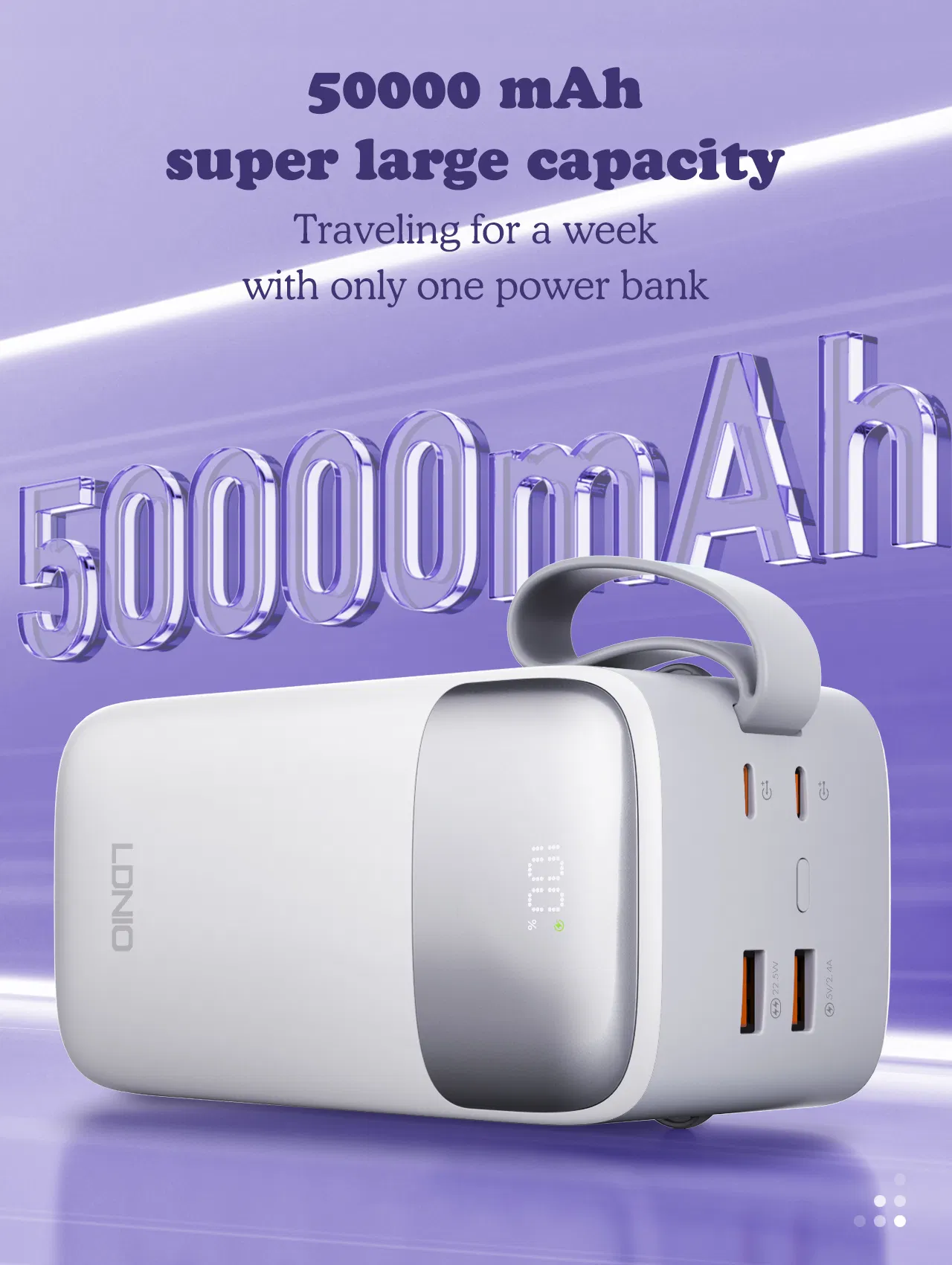Ldnio Pq50 50000mAh High Capacity Quick Charge Support Included Portable Power Bank
