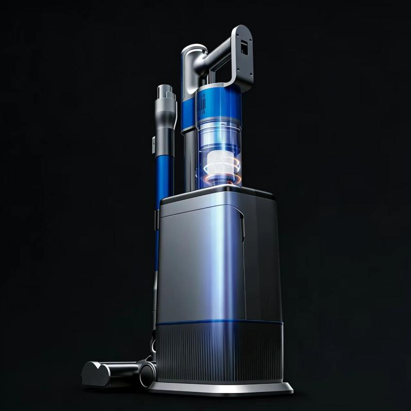 Cordless Stick Vacuum Cleaner with Real Motorized Auto-Empty Suction Station (No Blow-in)