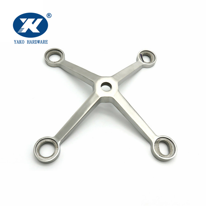 Glass Fittings Buildings Glazing 4 Arm Way Curtain System Wall Spider