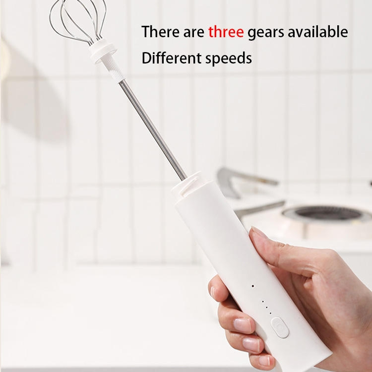 Fast Delivery Rechargeable Electric Milk Foam Frother Stainless Steel Handheld Dual Whisker