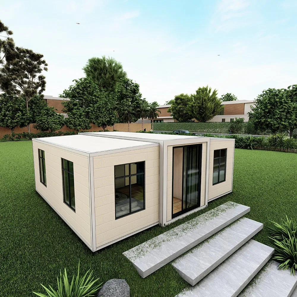 Mobile Double Wing Folding House on Construction Site