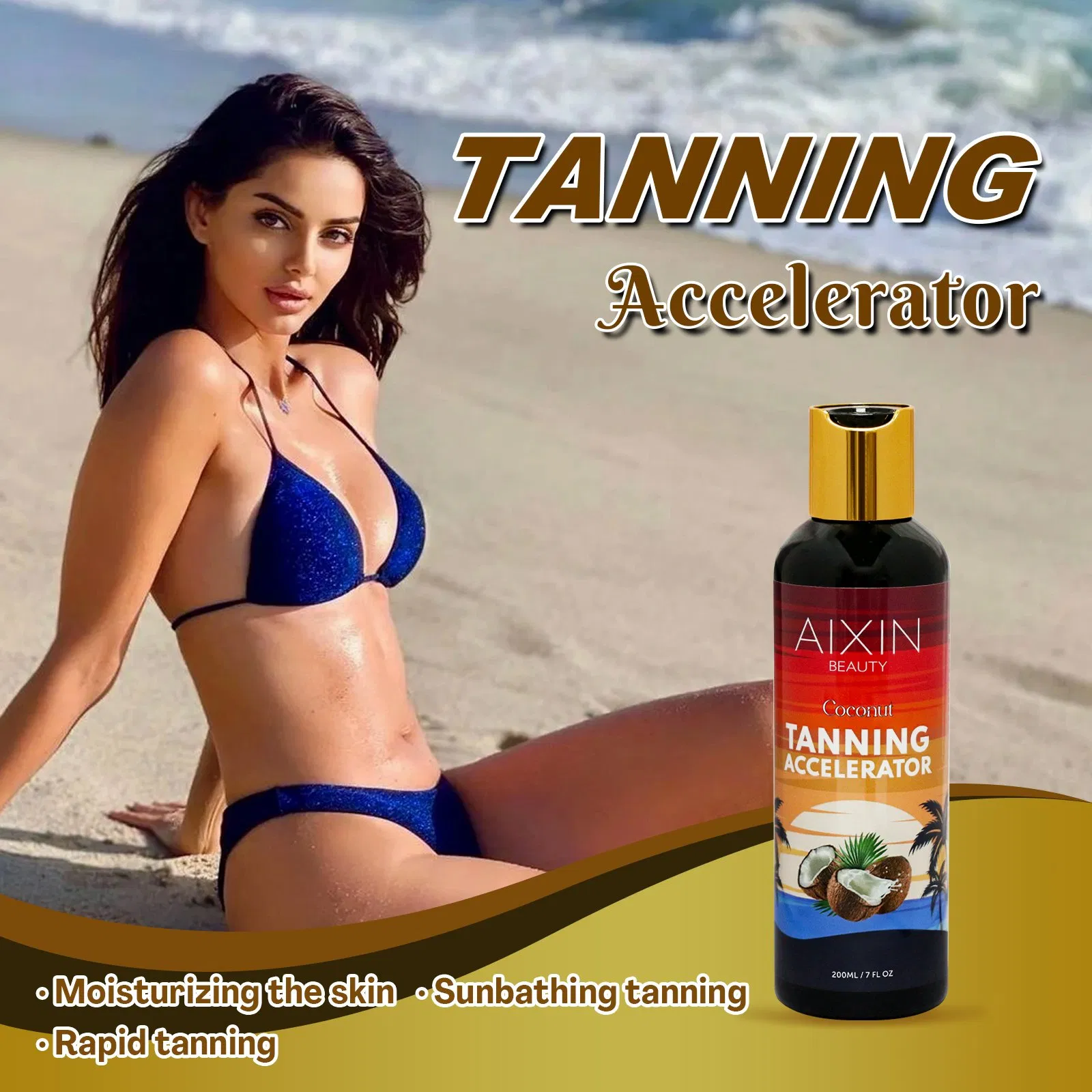 Beauty Cosmetics Naturally Glows Moisturizing Self Tanning Lotion Coconut Tanning Lotion