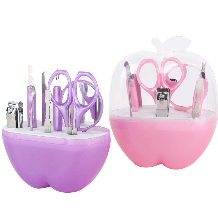 Eight-Piece Apple Shape Nail Scissors Set