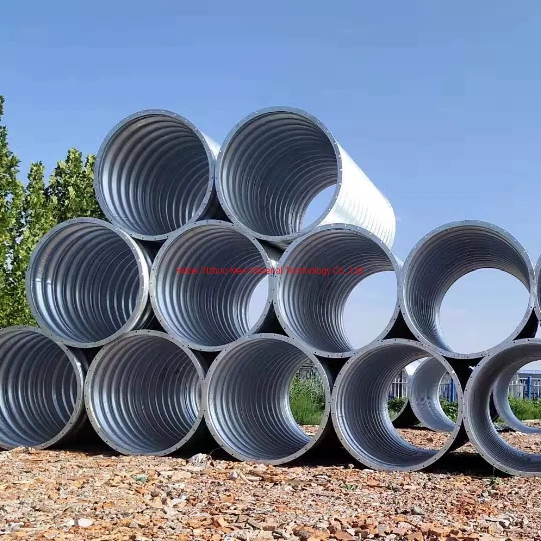 Round Spiral Pattern Corrugated Steel Culvert Pipes