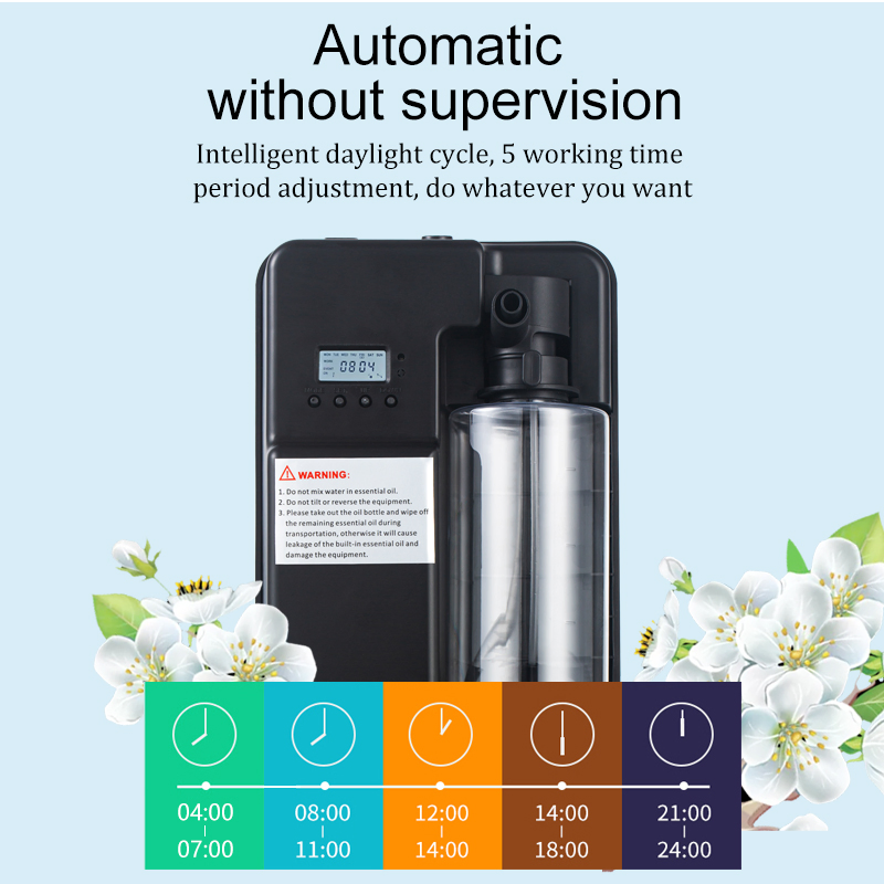 Yuekun Wall-Mounted LCD Electric Aromatherapy Essential Oil Diffuser Desktop Aroma Diffuser