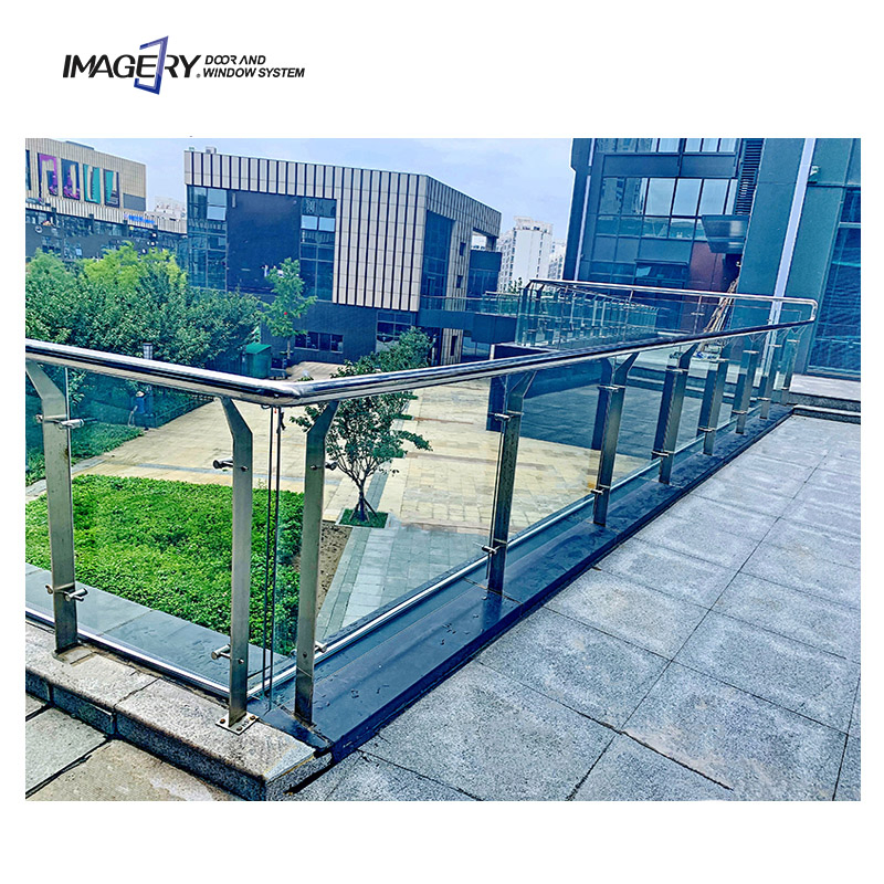Modern Simple Customized Colors Balcony Fence Glass Aluminium Railing System
