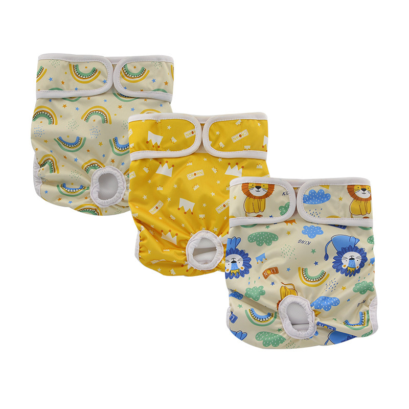 a Set of 3-Piece Female Dog Physiological Pants, Washable Female Dog Urine Pants, and Pet Physiological Pants