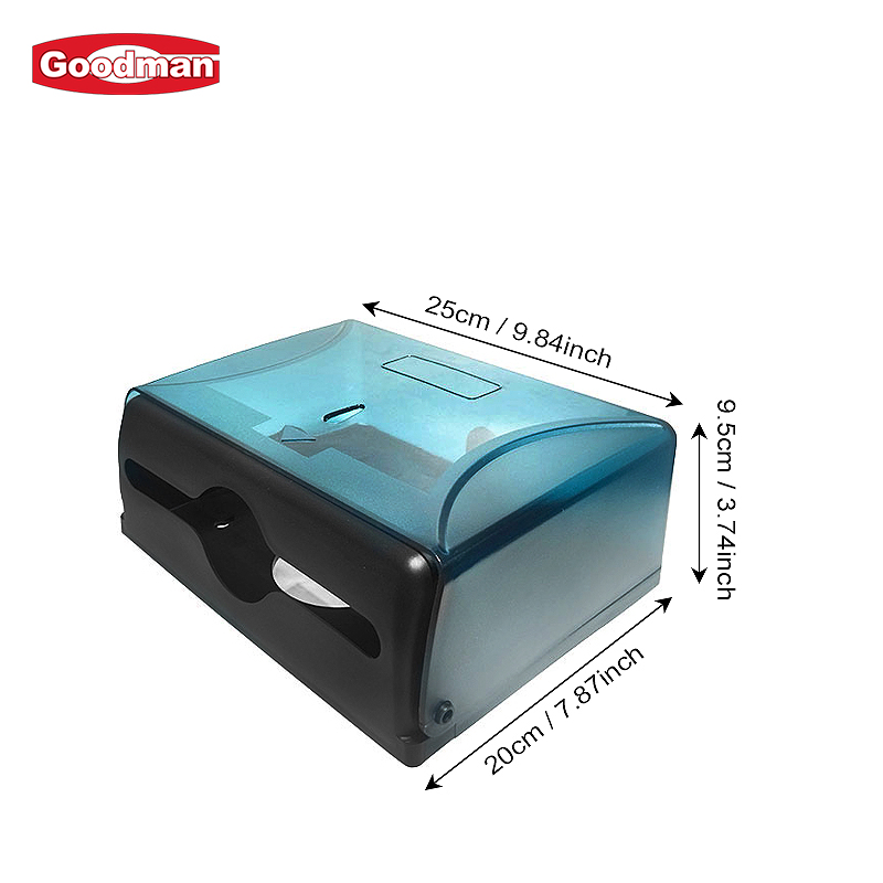 Custom Simple Black Napkin Holder Tissue Storage Box for Public Toilet Restroom Hotel Plastic Wall Mounted Tissue Boxes