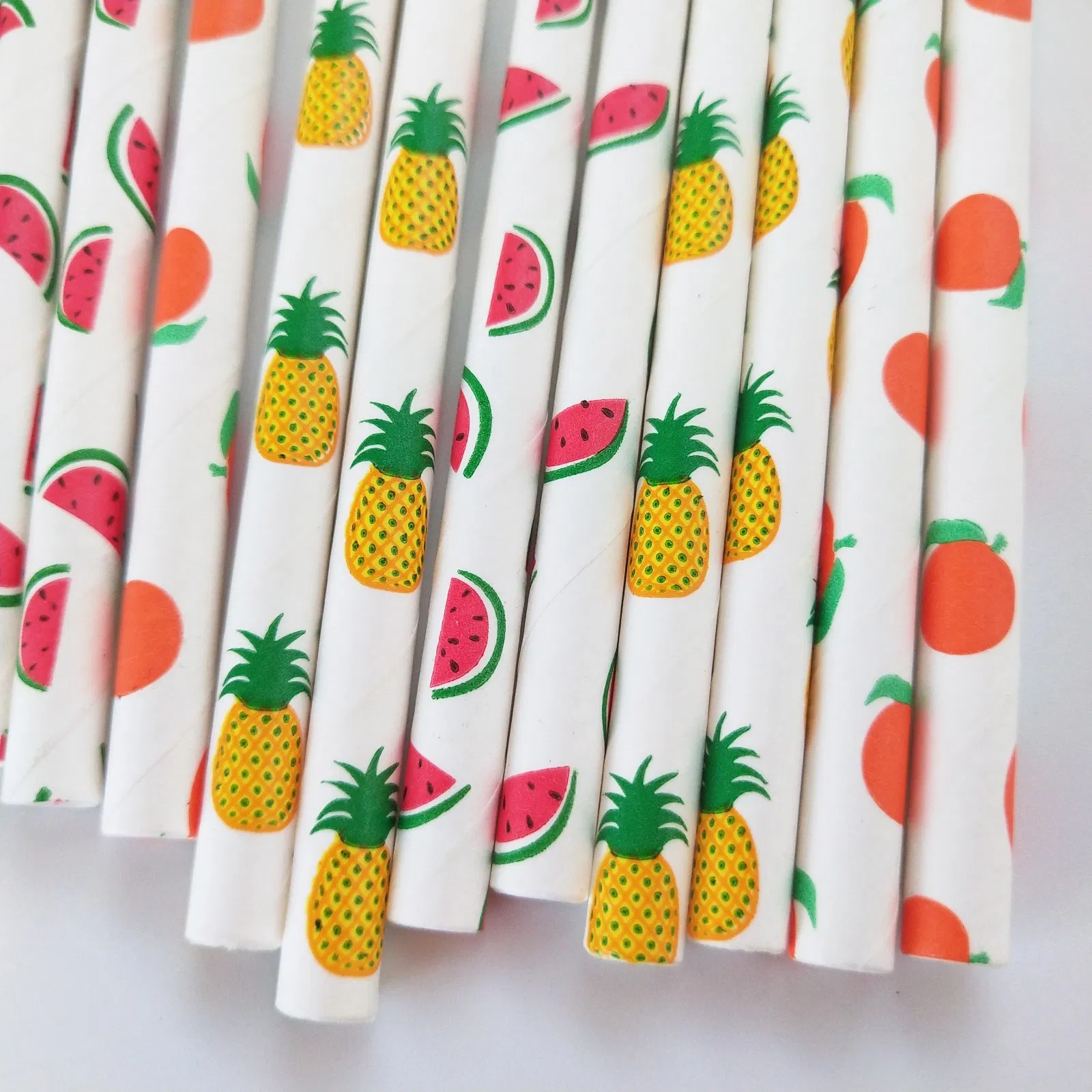 Environmental Pattern Styled Paper Drinking Straws