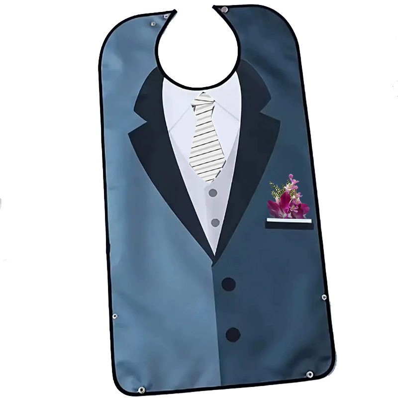 Factory Wholesale Adult Feeding Bibs Easy Fastening Waterproof Washable Eating Bibs
