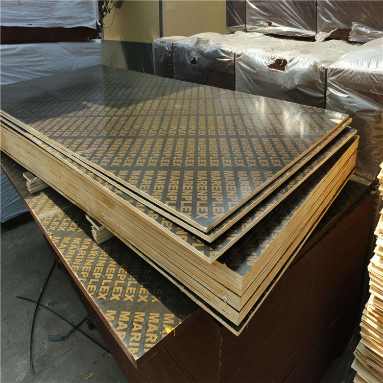 Wholesale 4'x8' 18mm Black Poplar Pine Birch Core Marine Film Faced Plywood Sheet Price Concrete Shuttering Construction Wood Panel Formwork Board