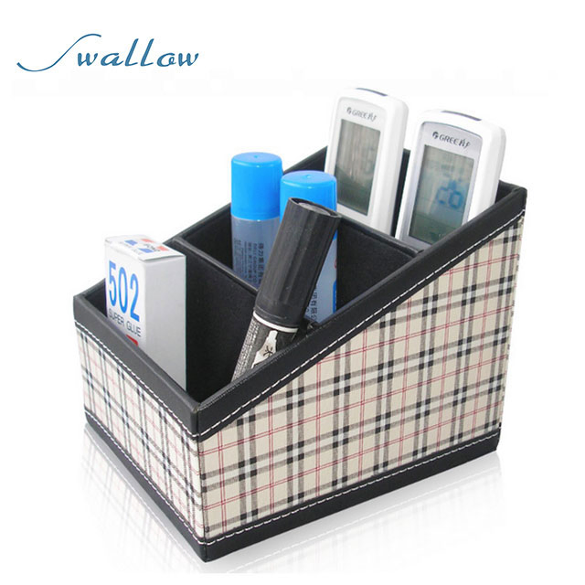 Держатель для пультов Swallow на 3 отделения, кожаный