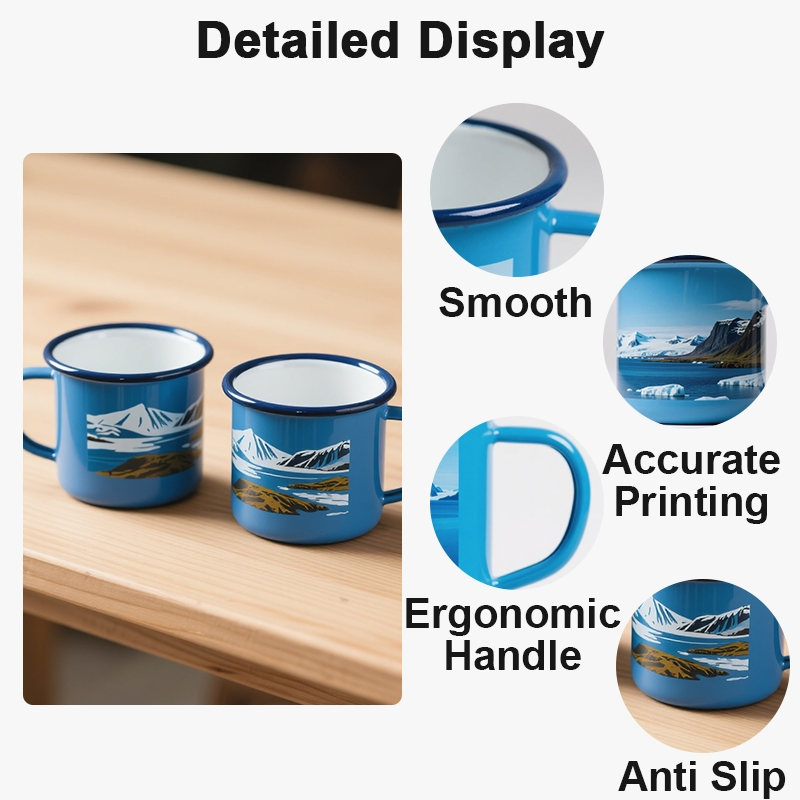 Factory Direct Custom Print Rust Resistant Wholesale Enamel Mugs